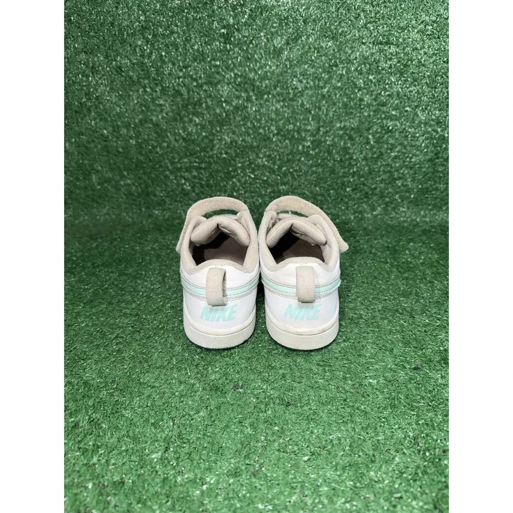 Nike Court Borough Low Youth Size‎ 1Y Blue White Comfort Shoes Slip On Sneakers